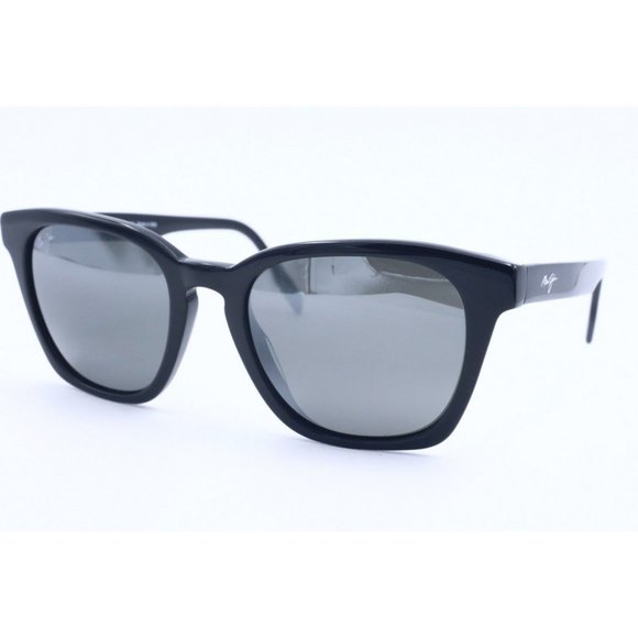 Maui Jim Shave Ice MJ 533-02 Black Sunglasses Gray Polarized Lenses 52mm